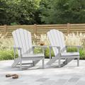 Sand & Stable™ Wesley Set Of 2 Faux Wood Adirondack Chair Weather Resistant For Patio Garden, Backyard, Porches And Indoors in White | Wayfair