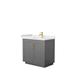 Wyndham Collection Miranda 36" Single Bathroom Vanity Set Wood/Marble in Gray | 33.75 H x 36 W x 22 D in | Wayfair WCF292936SGGWCUNSMXX