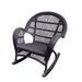Santa Maria Espresso Rocker Wicker Chair- Jeco Wholesale W00208-R