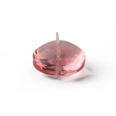 1.75 Inch Clear Light Rose Gel Floating Candles (12Pc/Box)- Jeco Wholesale CFG-105