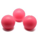 3 Inch Hot Pink Ball Candles (36Pcs/Case) Bulk- Jeco Wholesale CBZ-016_6