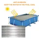 Bâche solaire rectangulaire de piscine, Film isolant à bulles pour cadre extérieur, accessoires de