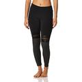 Alo Yoga Women's 7/8 Player Legging Yoga Pants, Black Charcoal Heather, Medium