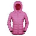 Ultra Light Down Jacket Women Duck Down Jacket Hooded Feather Coat Matt Windproof Thin Warm Light Weight Female Jackets Pink XXXL