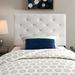 Three Posts™ Alyse Modern & Contemporary Faux Leather Button-Tufted Headboard Faux Leather/Upholstered in White | Wayfair