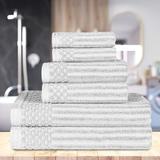 AllModern Alon Cotton Highly Absorbent 6-Piece Solid & Checkered Border Towel Set 100% Cotton | 27 W in | Wayfair 749A0F3F1153434B8ED88F14B623569E