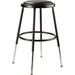 National Public Seating Height Adjustable Lab Stool Manufactured Wood/Metal in Gray/Black | 27 H x 14 W x 14 D in | Wayfair 6218H-10