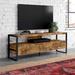 Steelside™ Stiles TV Stand for TVs up to 85" Wood/Metal in Brown | Wayfair 91E3226BB76D4306B0AD68D24D1B6E93