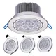 Dimmable rond LED downlights 3W 6W 10W 14W 18W LED encastré COB LED PLAFONNIER ac85-265V éclairage