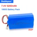 Doublepow 100% batterie au lithium 18650 originale 7.4v 5200mah batterie rechargeable pack carte de