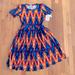 Lularoe Dresses | Lularoe Dress Nwt | Color: Blue/Orange | Size: S
