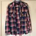 American Eagle Outfitters Tops | American Eagle Plaid Button Up | Color: Blue/Pink | Size: M