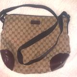 Gucci Bags | Authentic Gucci Cross Body Messenger Bag 204991 | Color: Brown/Tan | Size: 11 X 13 X 4