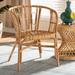 Baxton Studio Luxio Modern and Contemporary Natural Finished Rattan Chair - Wholesale Interiors Luxio-Natural-CC