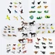 Figurines d'animaux sauvages réalistes jouets modèles cheval chat oiseaux chien de compagnie