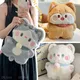 Peluche chat gris de dessin animé Kawaii animal en peluche doux chaton blanc oreiller câlin au