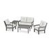 POLYWOOD® Vineyard 5-Piece Deep Seating Set Plastic in Black | Outdoor Furniture | Wayfair PWS332-2-BL145980