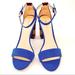 Nine West Shoes | Nine West “Abrah” Blue Suede Ankle Strap Heels | Color: Blue/Red | Size: 9