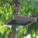 NewTechWood Nature's Friend Recycled Plaftform Tray Bird Feeder Wood in Brown/Gray | 2.76 H x 13.46 W x 13.46 D in | Wayfair BH-D