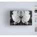 Ebern Designs Twin Rose 25 by Anita Vincze - Wrapped Canvas Photograph on Canvas in White | 30 H x 47 W x 2 D in | Wayfair