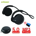 Écouteurs Bluetooth 5.0 avec lecteur MP3 et emplacement pour carte TF sans fil avec micro son
