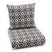 Union Rustic Aztec Outdoor Deep Seat Cushion Set Polyester in Black/Brown | 5 H x 24 W in | Wayfair CACCE9A7427948C182EF28730D8A8FDD