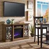 Kingstown Home Leisa TV Stand for TVs up to 55" w/ Fireplace Included Wood in Brown | 32.48 H x 59.05 W x 15.47 D in | Wayfair E219AK[FP]