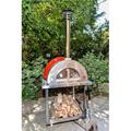 Medici & Co. Forno di Italy Woodburning Outdoor Stainless Steel Freestanding Pizza Oven Steel in Black | 93 H x 37 W x 41 D in | Wayfair PORD4848B