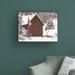 Gracie Oaks Winter Barn in America by Kurt Shaffer Photographs - Wrapped Canvas Photograph Print Canvas in Brown/White | Wayfair