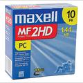 Maxell MF2HD 3.5 1.44MB Hi-Density Pre-Formatted IBM Disks Diskette (10-Pack)