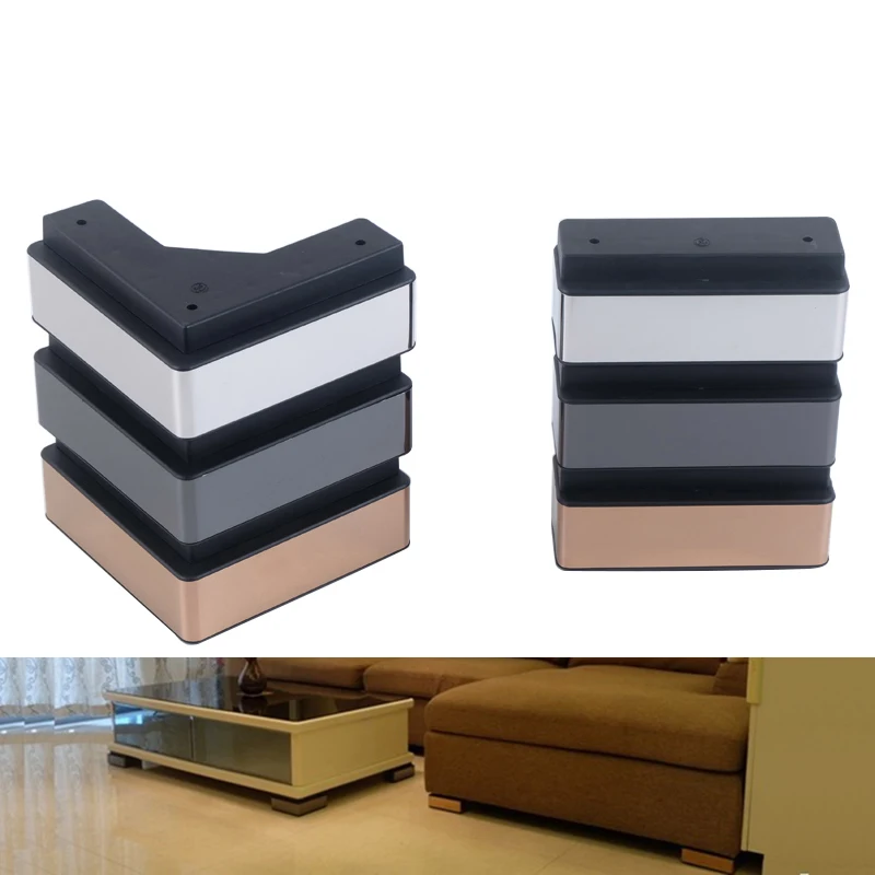 4 pièces/ensemble pieds de canapé de meubles, pour Table basse meuble TV pieds de Support de lit accessoires de meubles en plastique