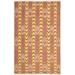 Brown/Yellow 72 x 0.25 in Area Rug - Bungalow Rose Vera Ikat Hand Knotted Wool Yellow/Brick Area Rug Wool | 72 W x 0.25 D in | Wayfair