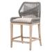 Sand & Stable™ Shawna Bar & Counter Stool Wood/Upholstered/Metal in Brown/Gray | 40.5 H x 23.5 W x 22 D in | Wayfair