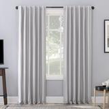 Steelside™ Milbridge Faux Dupioni Silk Thermal Extreme 100% Blackout Back Tab Curtain Panel Polyester in Gray | 63 H in | Wayfair