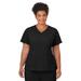 Plus Size Women's Jockey Scrubs Women's Mock Wrap Top by Jockey Encompass Scrubs in Black (Size M(10-12))