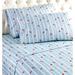 Micro Flannel® Blue Cardinal Bird Print Sheet Set by Shavel Home Products in Blue (Size CALKNG)