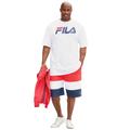 Men's Big & Tall FILA® Short-Sleeve Logo Tee by FILA in White (Size 5XLT)