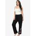 Plus Size Women's Minnie Mouse Bows Icons Lounge Pants by Disney in Black (Size 2X (18-20))