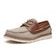 Kkyc Premium Mens Shoes Classic Casual Shoes Comfortable Loafers Slip on Boat Shoes beige Size: 8 UK