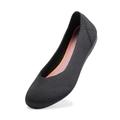 Frank Mully Women’s Ballet Flat Shoes Knit Dress Shoes Round Toe Slip On Ballerina Walking Flats Shoes for Woman Low Wedge Comfort Soft, Black, 7 UK