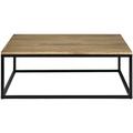 Box Furniture - Table basse Icub. Style industriel vintage 80x120x37 cm. Noir - Noir
