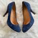 J. Crew Shoes | J. Crew Mona Pumps Heels Suede Leather | Color: Blue | Size: 9