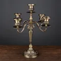 Bougeoirs en métal bronze pour la décoration intérieure 3 bras 5 bras mariage ci-après