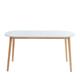 Table à manger scandinave extensible 160-200 x 80 cm blanc