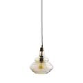 Suspension en laiton et verre vintage marron