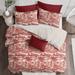 Red Barrel Studio® Tangleton Barn Red/Beige Standard Cotton Coverlet Set Polyester/Polyfill/Cotton in Red/White | King Coverlet + 2 Shams | Wayfair