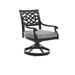 Tommy Bahama Outdoor Royal Kahala Sands Swivel Rocker Dining Chair in Black | 37 H x 25.5 W x 30.5 D in | Wayfair 01-3235-13SR-41