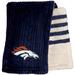 Denver Broncos 60'' x 70'' Cable Knit Sherpa Stripe Plush Blanket