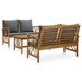 Winston Porter 3 Piece Patio Lounge Set w/ Cushions Solid Acacia Wood Wood/Natural Hardwoods in Gray | Wayfair 202E95422BBC4E98BE13B629321C4F01