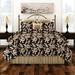 Red Barrel Studio® Josephine Floral Twin Comforter Set Polyester/Polyfill/Microfiber in Brown | Daybed Comforter | Wayfair